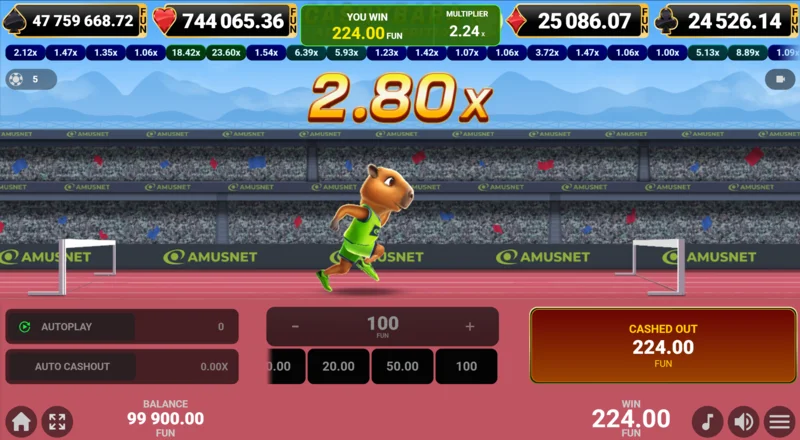 Cashybara Athletics Edition - успешен кеш-аут и кредитиране на печалбата